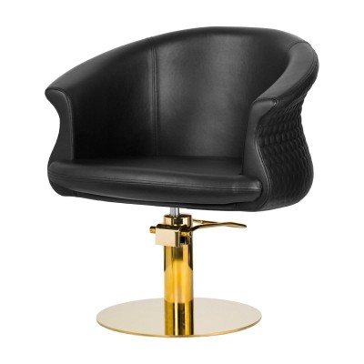 GABBIANO FOTEL FRYZJERSKI WERSAL ZŁOTO CZARNY -Fotele fryzjerskie- 